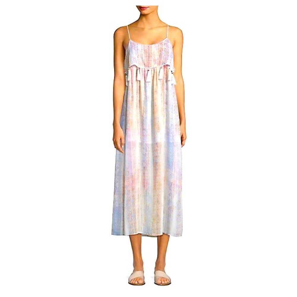 Design lab Lord & Taylor pastel tassel maxi dress